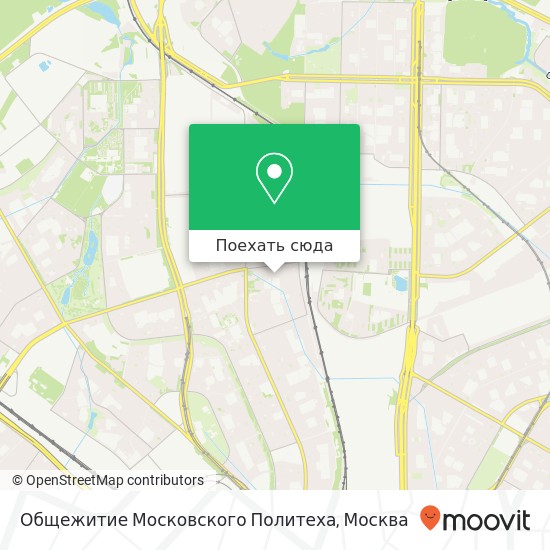 Карта Общежитие Московского Политеха