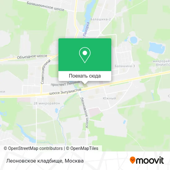 Карта Леоновское кладбище