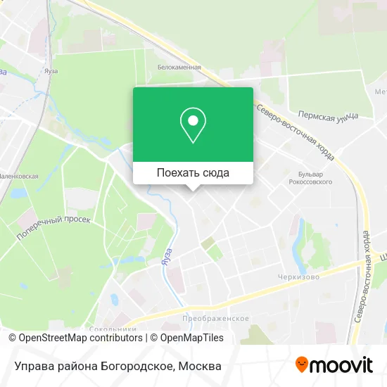 Карта Управа района Богородское