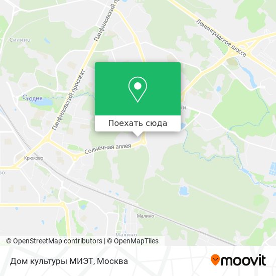 Карта Дом культуры МИЭТ
