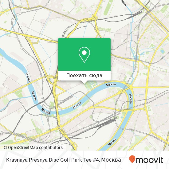 Карта Krasnaya Presnya Disc Golf Park Tee #4