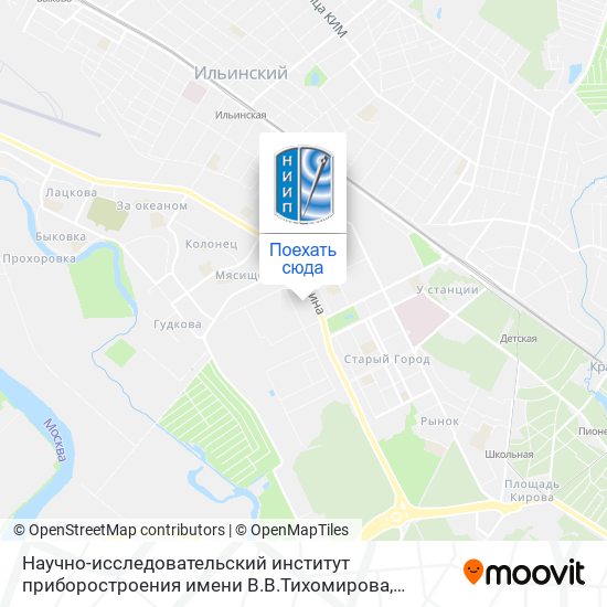 Карта Научно-исследовательский институт приборостроения имени В.В.Тихомирова