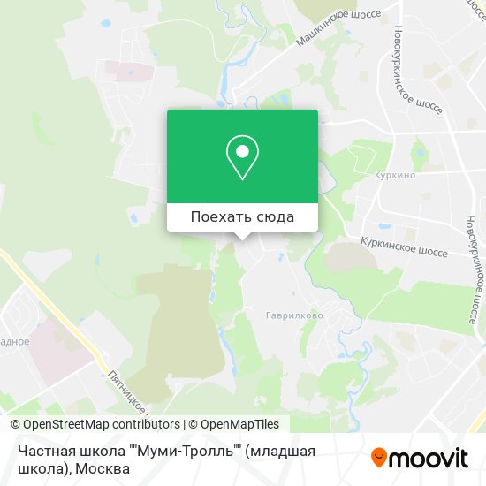 Карта Частная школа ""Муми-Тролль"" (младшая школа)