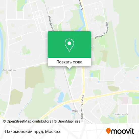 Карта Пахомовский пруд