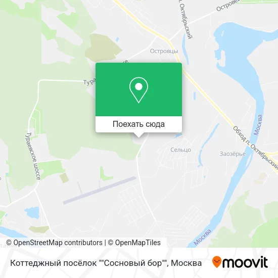 Карта Коттеджный посёлок ""Сосновый бор""