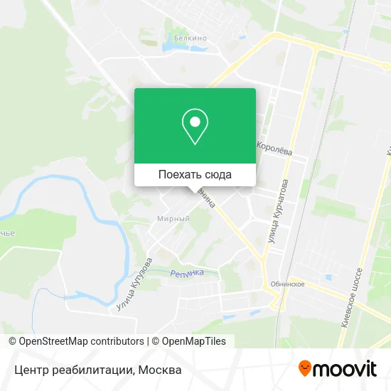 Карта Центр реабилитации