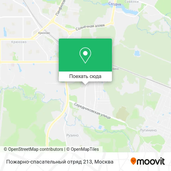 Карта Пожарно-спасательный отряд 213