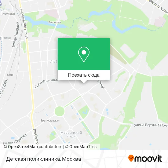 Карта Детская поликлиника