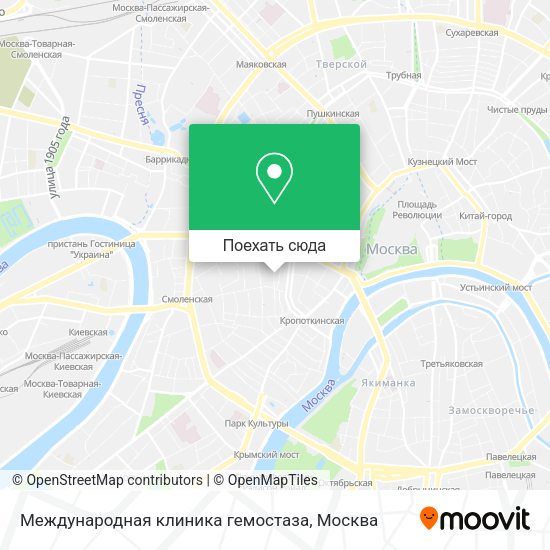 Карта Международная клиника гемостаза