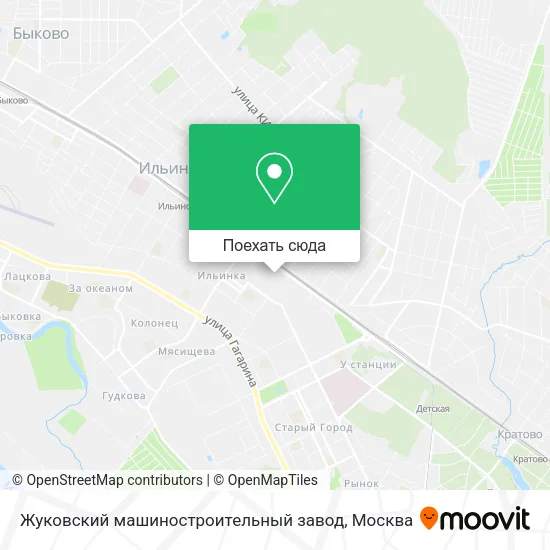 Карта Жуковский машиностроительный завод