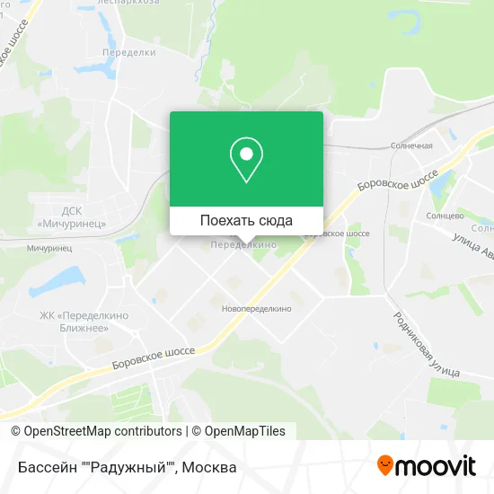 Карта Бассейн ""Радужный""