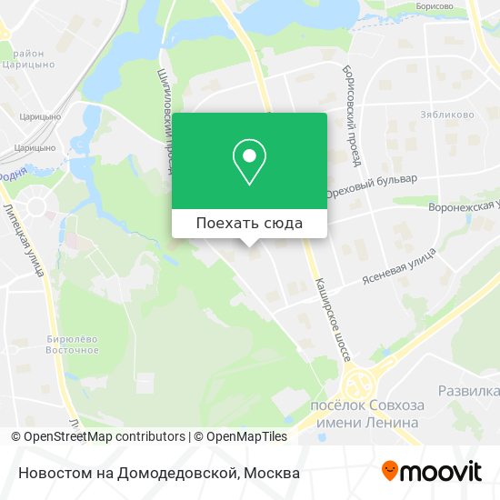 Карта Новостом на Домодедовской