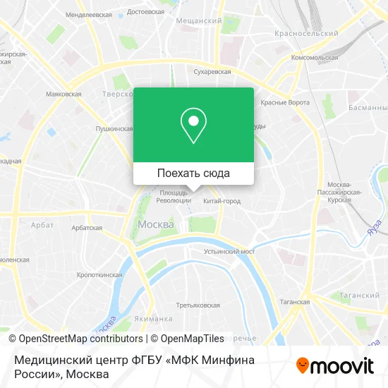 Карта Медицинский центр ФГБУ «МФК Минфина России»