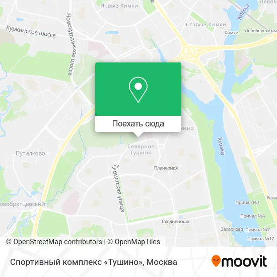 Карта Спортивный комплекс «Тушино»