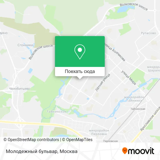 Карта Молодежный бульвар