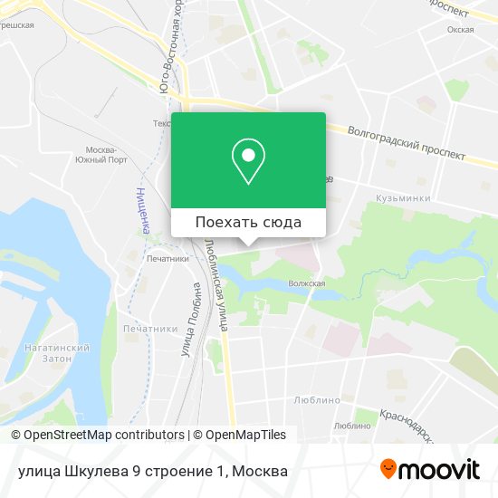 Карта улица Шкулева 9 строение 1