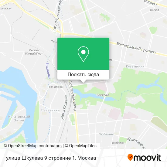 Карта улица Шкулева 9 строение 1