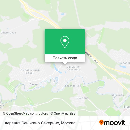Карта деревня Сенькино-Секерино