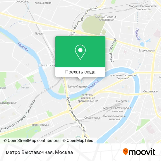Карта метро Выставочная