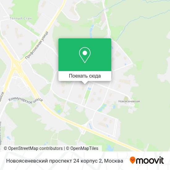 Карта Новоясеневский проспект 24 корпус 2
