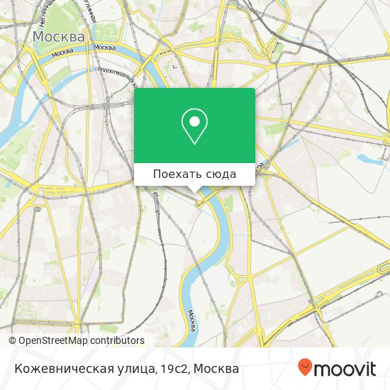 Карта Кожевническая улица, 19с2