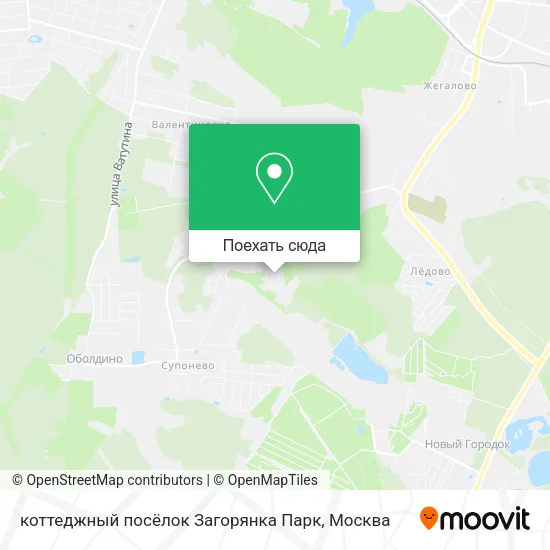 Карта коттеджный посёлок Загорянка Парк