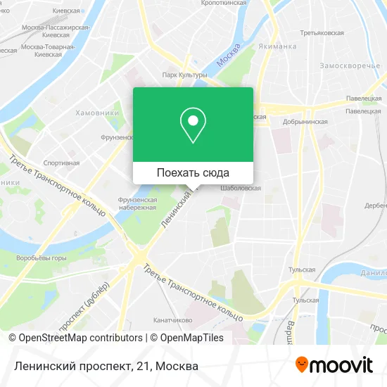 Карта Ленинский проспект, 21