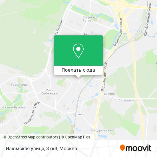 Карта Изюмская улица, 37к3