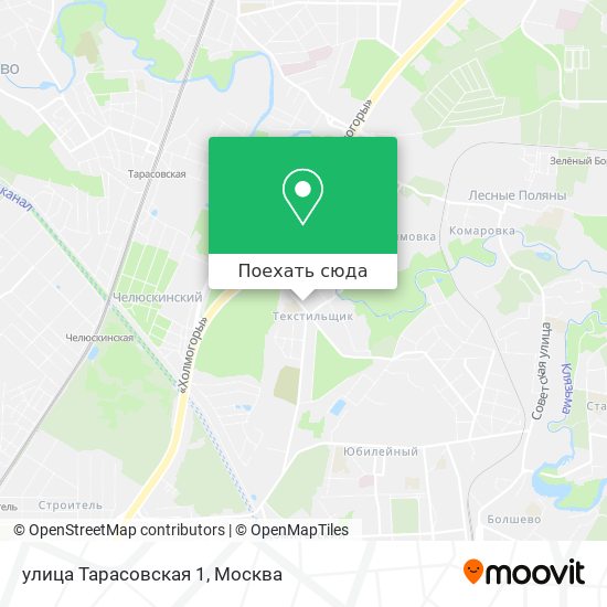 Карта улица Тарасовская 1