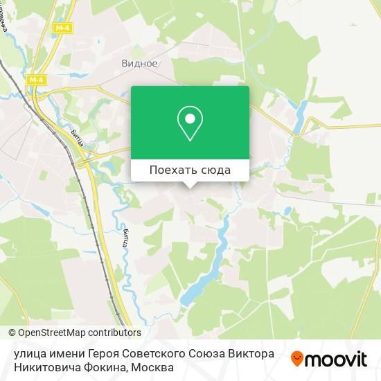Карта улица имени Героя Советского Союза Виктора Никитовича Фокина