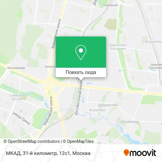 Карта МКАД, 31-й километр, 12с1