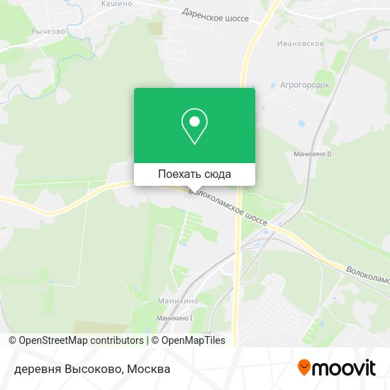 Карта деревня Высоково