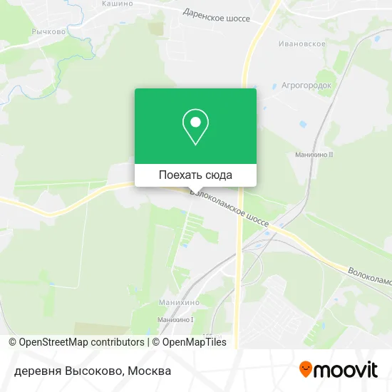 Карта деревня Высоково