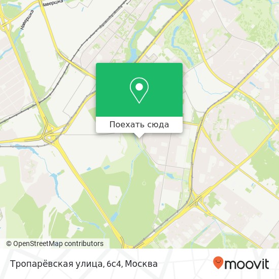 Карта Тропарёвская улица, 6с4
