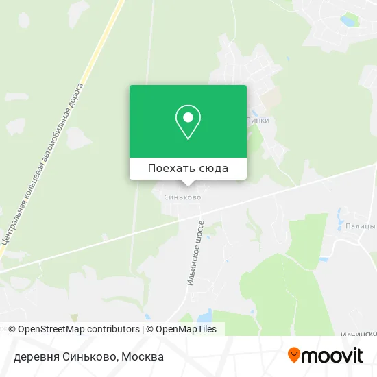 Карта деревня Синьково