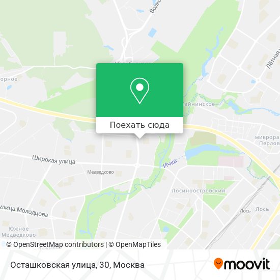 Карта Осташковская улица, 30