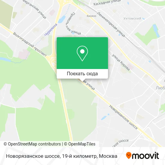 Карта Новорязанское шоссе, 19-й километр