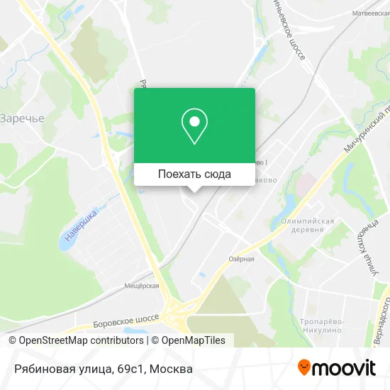 Карта Рябиновая улица, 69с1