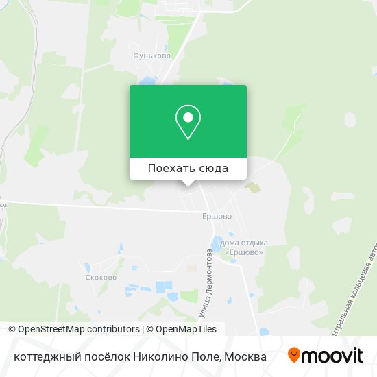 Карта коттеджный посёлок Николино Поле