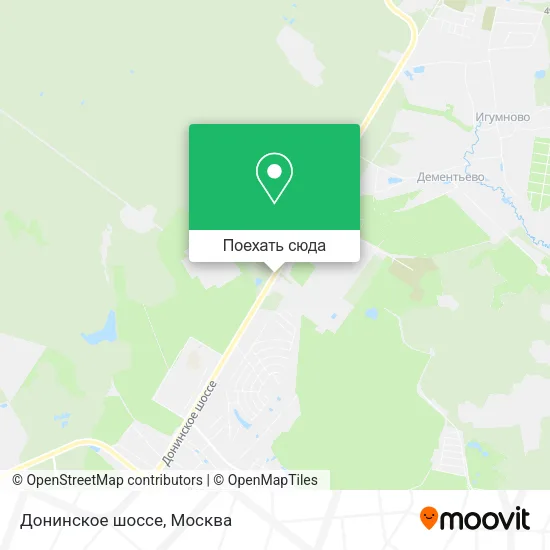Карта Донинское шоссе