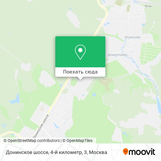 Карта Донинское шоссе, 4-й километр, 3