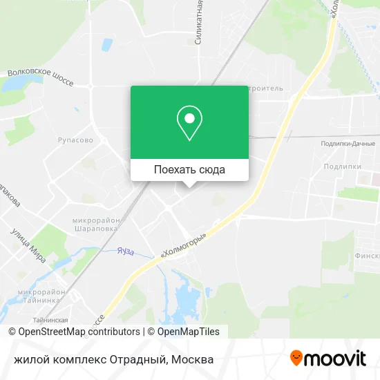 Карта жилой комплекс Отрадный