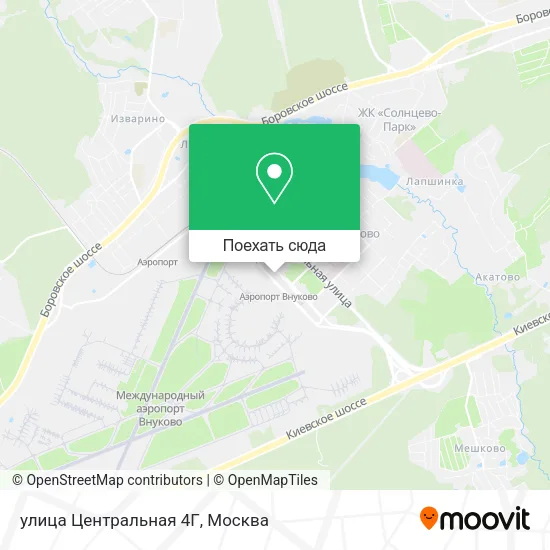 Карта улица Центральная 4Г