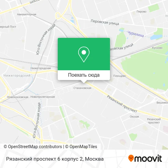 Карта Рязанский проспект 6 корпус 2