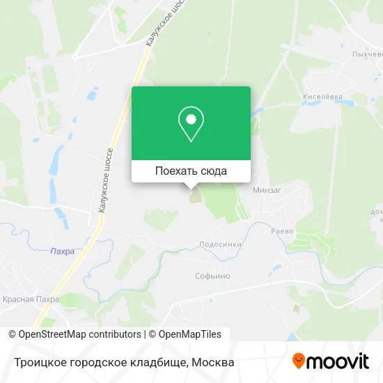 Карта Троицкое городское кладбище