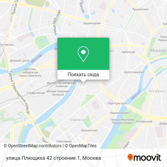 Карта улица Плющиха 42 строение 1