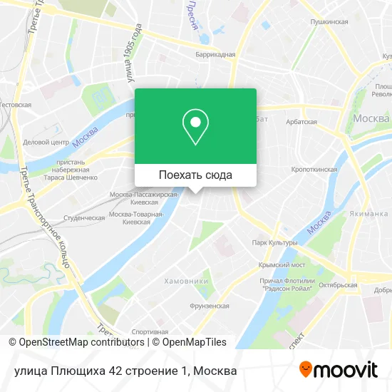 Карта улица Плющиха 42 строение 1