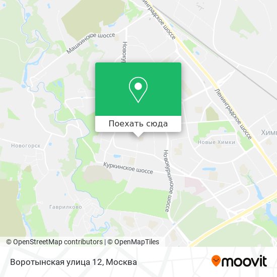 Карта Воротынская улица 12