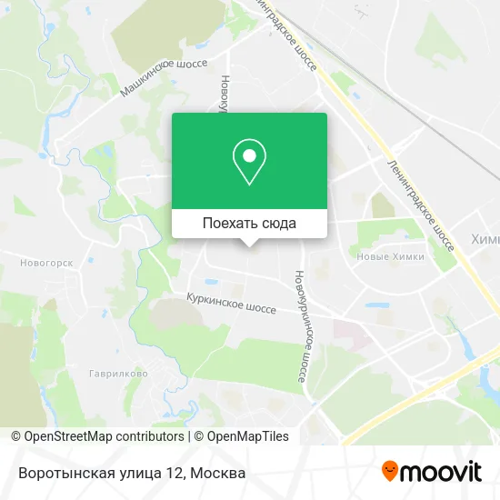 Карта Воротынская улица 12