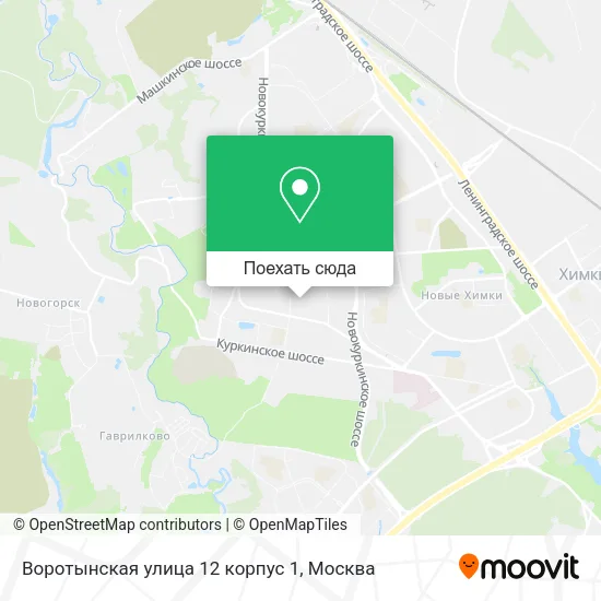 Карта Воротынская улица 12 корпус 1